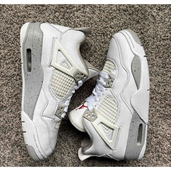Nike Air Jordan 4 Retro White Oreo Size 5.5 Youth (Size 7 Women's) - Picture 7 of 7